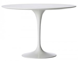 Dining Table o tavolo da pranzo laminato bianco.