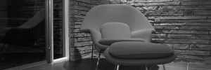 La Womb chair, poltrona del 1948 disegnata da Eero Saarinen per Knoll.