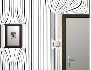 Esempio di effetto optical su carta da parati.