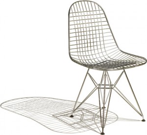 Con il loro uso innovativo del filo di acciaio gli Eames con la Wire Chair hanno creato un prodotto del tutto nuovo per l'epoca.