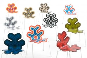 Nanook: Diverse composizioni di colori per le geometrie che decorano la seduta. (Moroso) 