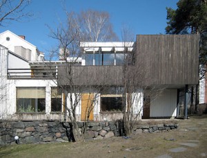 La casa di Alvar Aalto nel Munkkiniemi di Helsinki: vista del