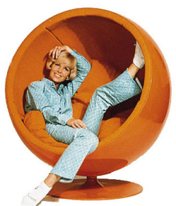 ball chair orange