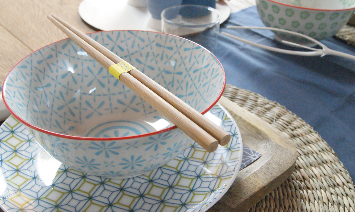 FASHION AMA Set di Bacchette Bacchette da Cucina Stoviglie per Cucinare Stile Giapponese Lavabile per lavastoviglie Set da tavola da Viaggio Riutilizzabile 4 